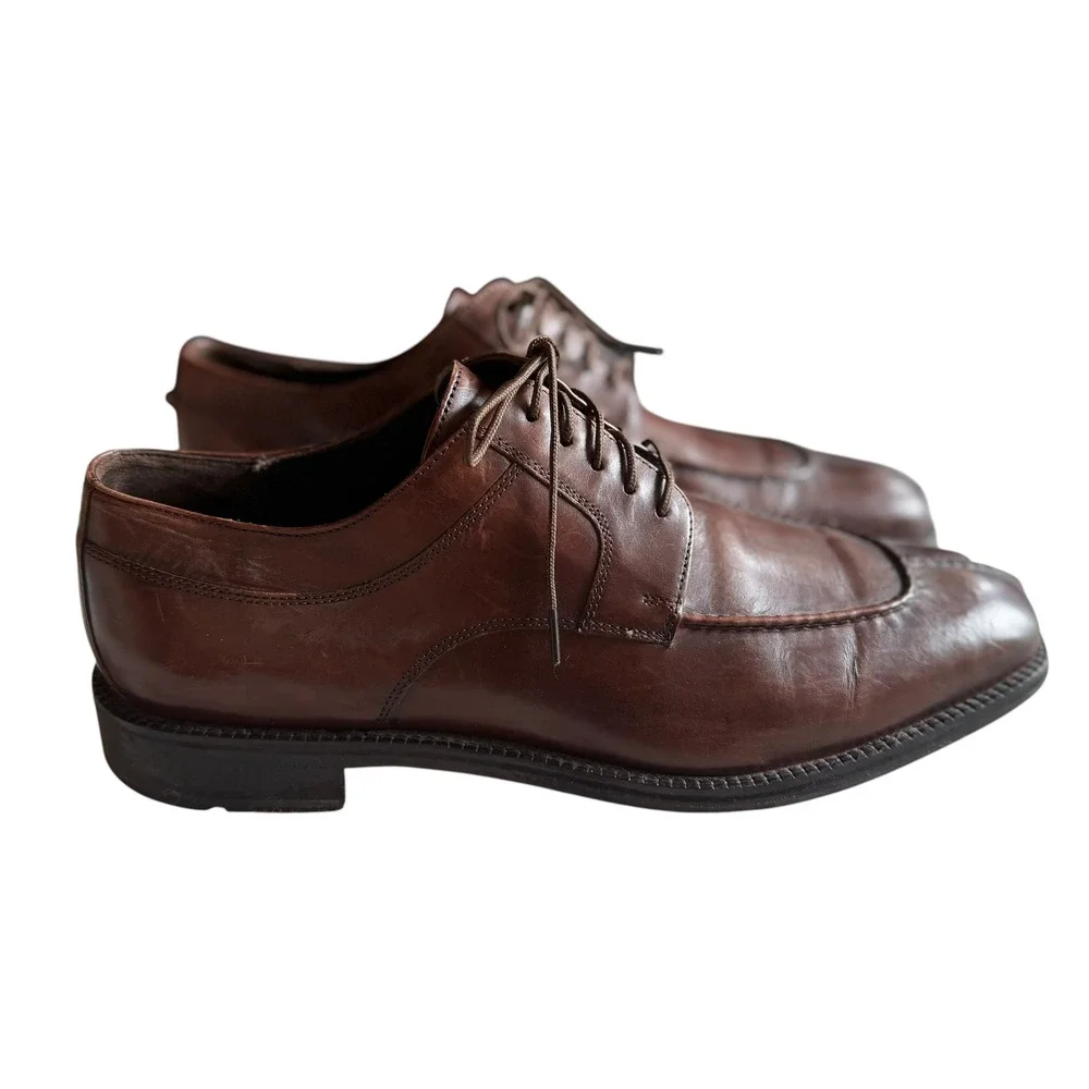Cole Haan City Mens Brown Leather Split Toe Oxford Dress Shoes 10 M